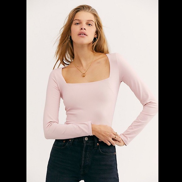 Free People Tops - NEW Free People Square Off Long Sleeve Duo Top M